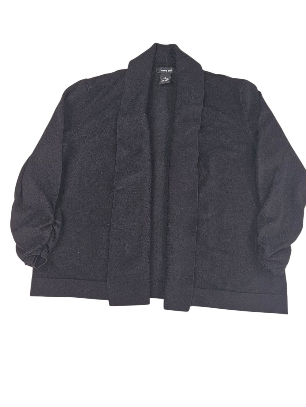 Verve Ami Black Knit Open Cardigan Size Medium